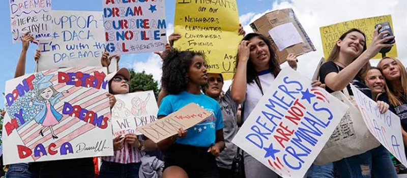 Tras la cancelación de DACA, miles de jóvenes han salido a las calles de EU a protestar en contra de dicha decisión del gobierno de Donald Trump.